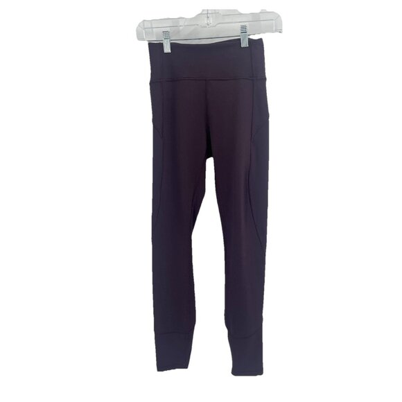Lululemon In Movement 7/8 Tight Everlux 25 Plum Sz 4 - Picture 1 of 3